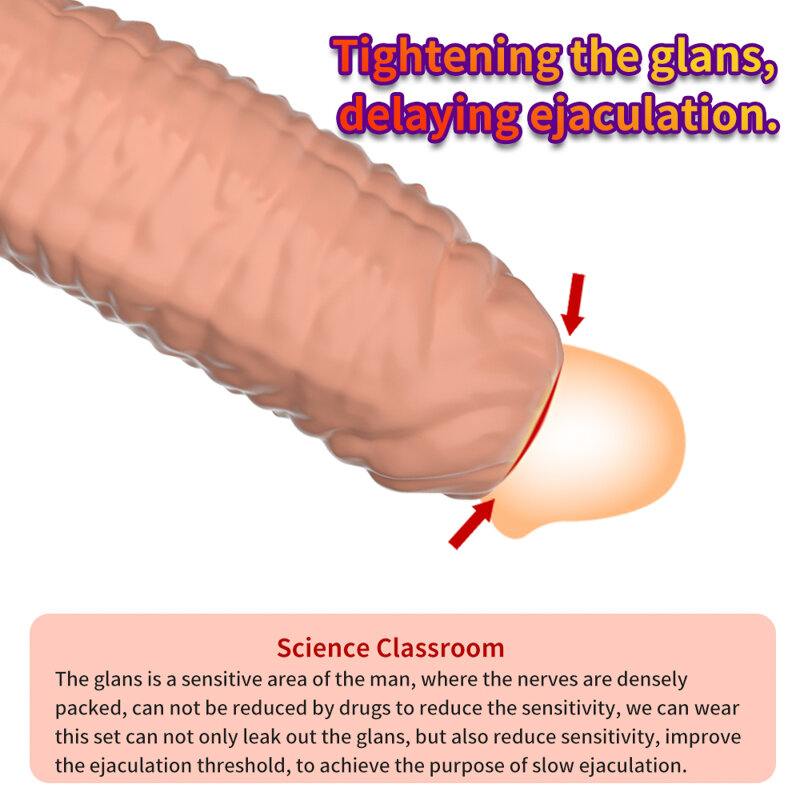 Cock Ring manicotto del pene ingrandimento del pene granulo clitoride stimolare ritardare l'eiaculazione anello del pene giocattolo erotico del sesso per gli uomini Sex Shop