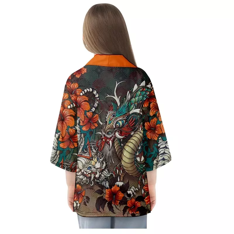 Fashion Japanese Anime Print Cosplay Kimono Summer Beach Women Cardigan Yukata Shirt Traditional Men Haori Asian Clothing