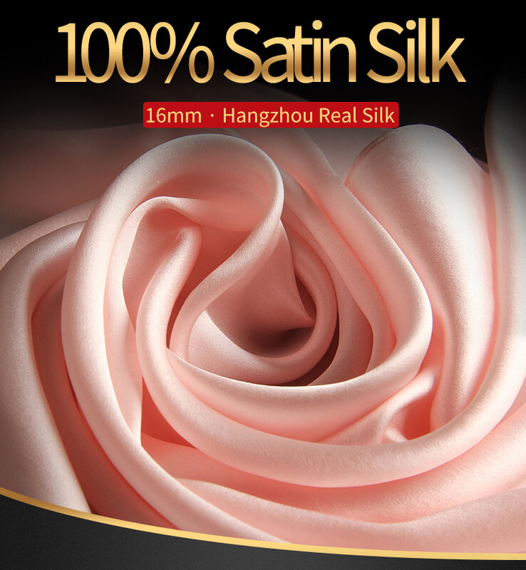 Foulard Long en soie Pure pour femmes, châle rose, Foulard de luxe, soie naturelle, Satin, 100%