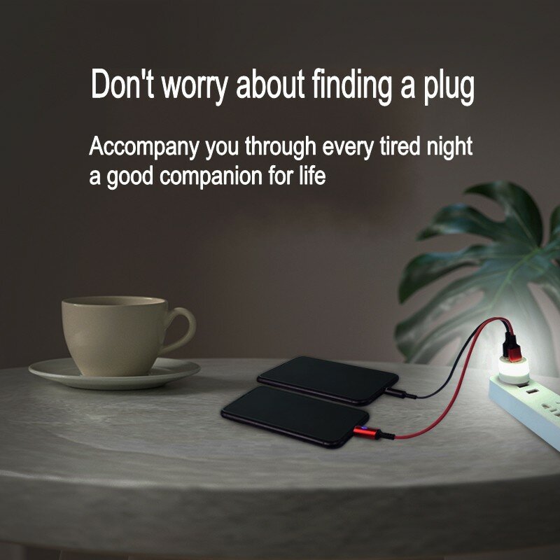 Мини-USB-штепсельная вилка, портативная зарядка для компьютера, светодиодная защита для глаз, чтение, маленькая круглая деталь, маленькая ночная лампа