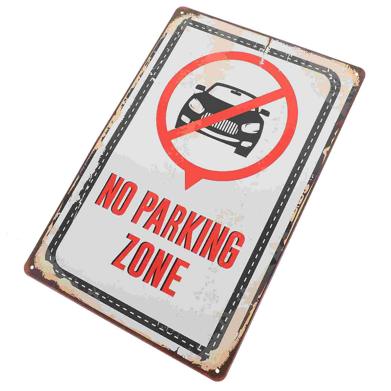 駐車場の駐車標識なし、ヤードは通知記号を注意してください