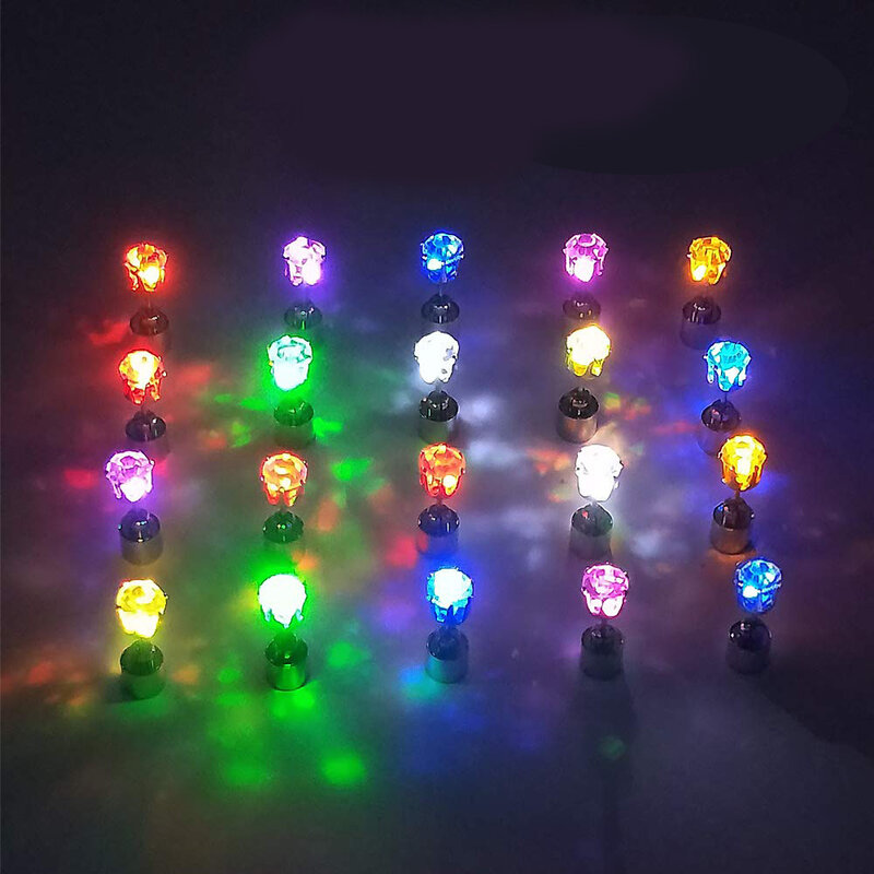 Pack คู่แฟชั่น LED สีต่างหูบาร์คริสต์มาสวันเกิดงานรื่นเริงกลางคืนคู่ผู้ชายผู้หญิง Universal Flash Crown