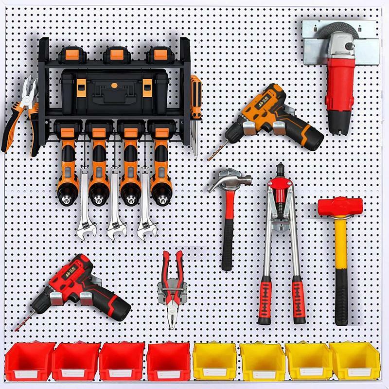 3 Layers Wall Mounted Handheld Electric Drill Tool Storage Rack Heavy Floating Tool Organizer for Drills Tool Boxes Hardware