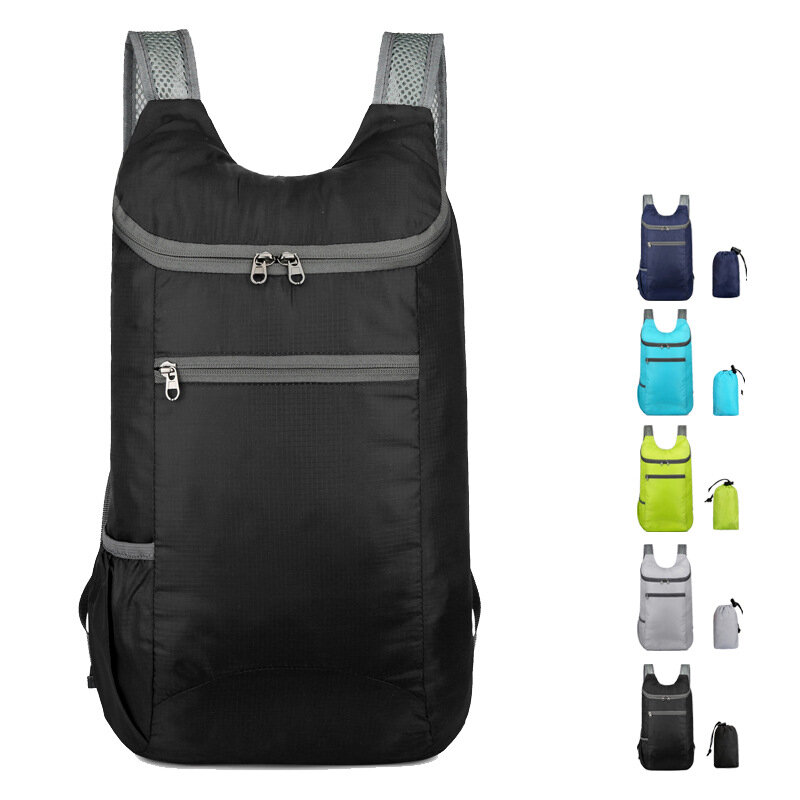 Zaino pieghevole per donna uomo borsa impermeabile da esterno campeggio escursionismo viaggio Daypack borsa sportiva borsa Softback di grande capacità