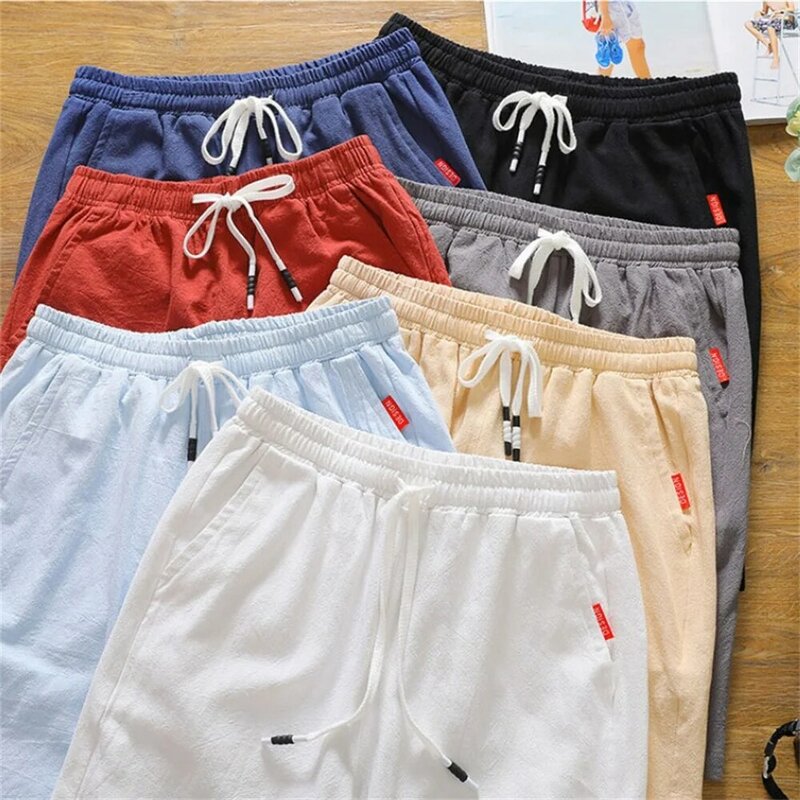 Summer Men's Large Size Casual Shorts Beach Pants Running Sport Straight Short Pants Male Thin Sweatpant Leisure Loose Shorts