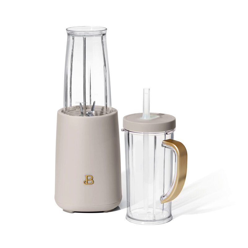 Beautiful Personal Blender Set with 12 Pieces, 240 W, Porcini Taupe by Drew Barrymore