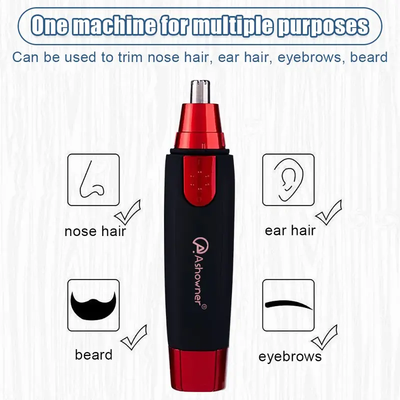 Maquinilla eléctrica para cortar el pelo de la nariz para hombre y mujer, afeitadora para el cuello y las cejas, Kit de limpieza