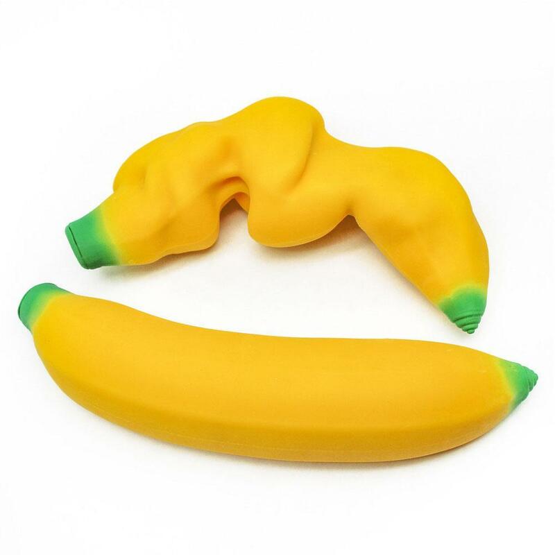 Эластичная игрушка-банан, сдавливаемая игрушка-антистресс для детей, эластичная резиновая игрушка-антистресс