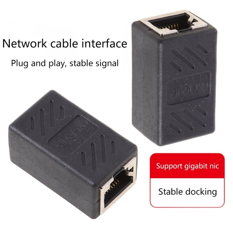 RJ45 หญิง Ethernet Net เชื่อมต่อ เครือข่าย Coupler Extender Plug