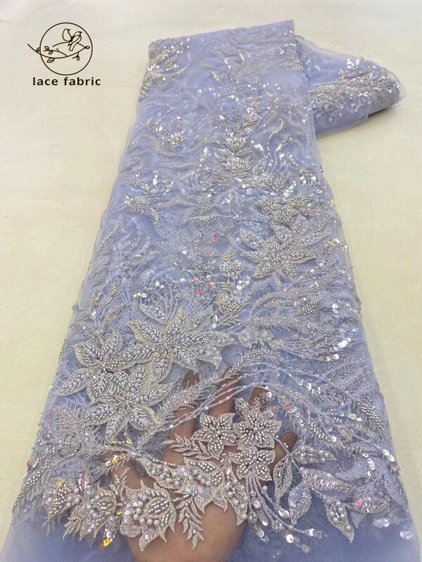 Африканская кружевная ткань 2023 блесток вышивка бисером нигерийский Свадебный костюм жениха Высокое качество Французский Тюль кружевная ткань для свадебной вечеринки