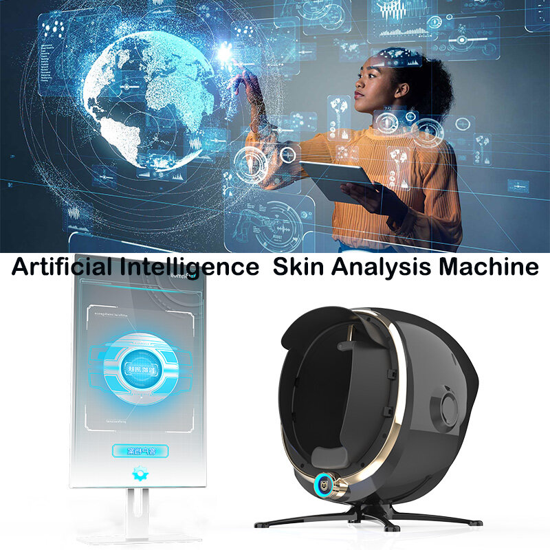 Analizador de piel de inteligencia Artificial, máquina de diagnóstico de la piel, analizador de piel facial huidanalyse