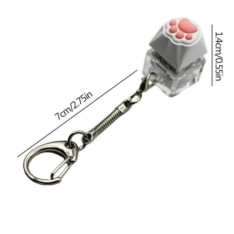 Keycap พวงกุญแจพวงกุญแจแฟนซี keycap Fidget Toys ของเล่นประสาทสัมผัสอเนกประสงค์ขนาดเล็กปลอดภัยอุปกรณ์สำหรับผ่อนคลายสำหรับสถานี