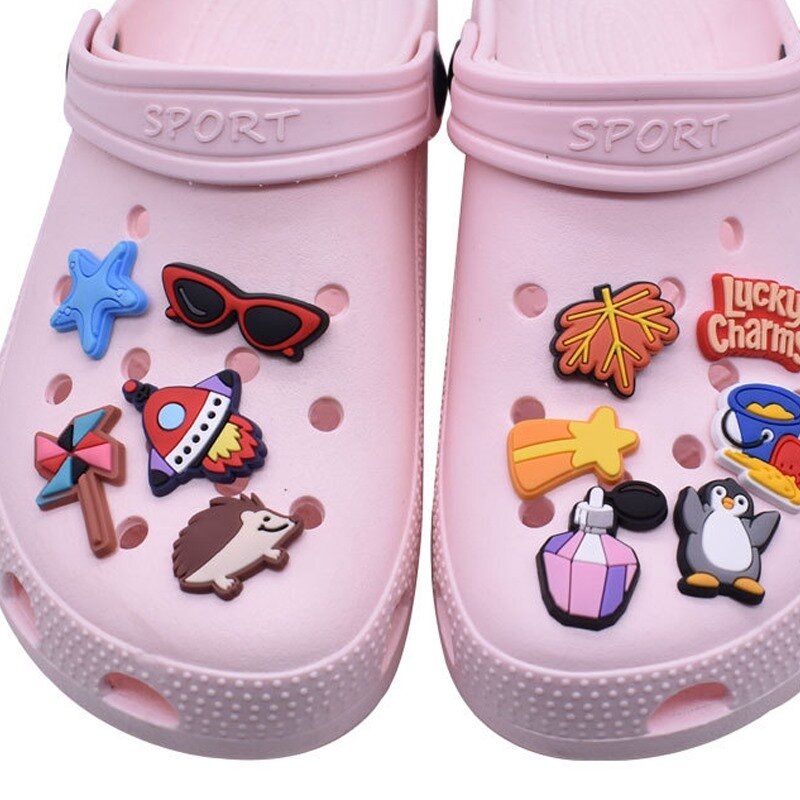 1pcs Pins for Crocs Charms Shoes Accessories 33 Styles Decoration Jeans Women Sandals Buckle Kids Favors Men Badge Boy Girl Gift