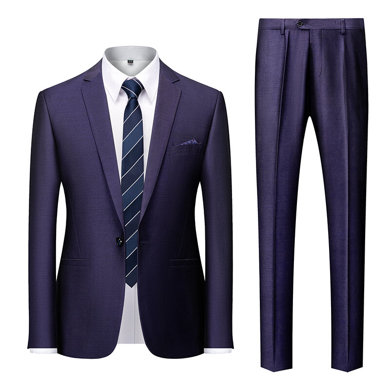 Terno de um botão personalizado masculino, jaqueta, smoking elegante, 2 peças uniforme formal