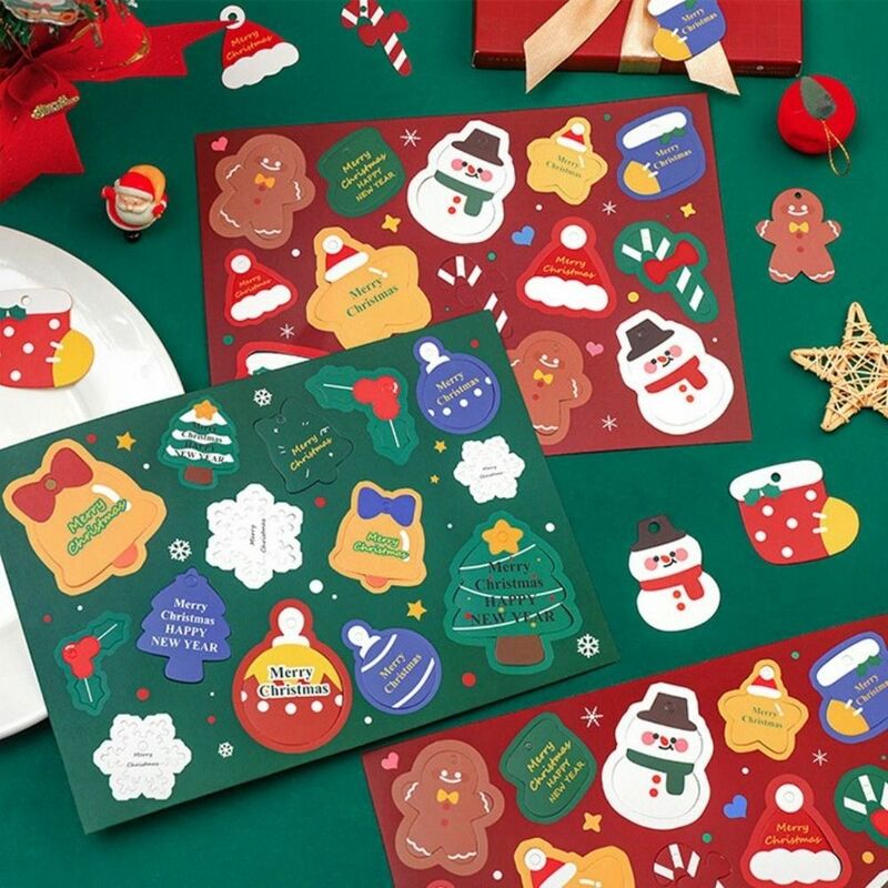 파티 크리스마스 트리 디스플레이 창 걸이식 축복 카드, 크리스마스 장식 펜던트 장식, 걸이식 메시지 라벨 태그