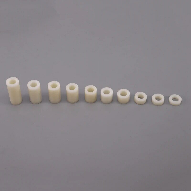 150Pcs Nylon Round Spacer Standoff Screw Nut Assortment Kit Nylon Plastic Standoff OD 11Mm And ID 6Mm For M6 Screws
