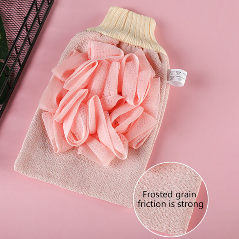 Exfoliating Washcloth Back Scrubber Bath Shower Towel Multi-Function Double-Sided Soft Painless Foam Gloves Bathroom Supplies
