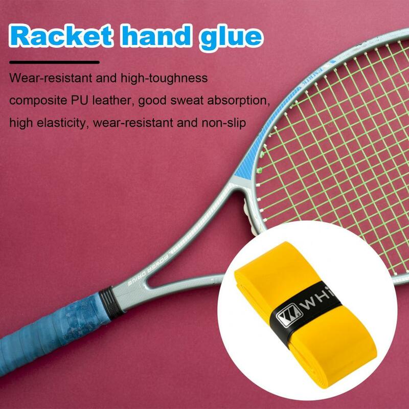 Pita pegangan raket tenis 110cm, kulit imitasi elastis Anti Slip menyerap keringat, pita pegangan raket bulutangkis