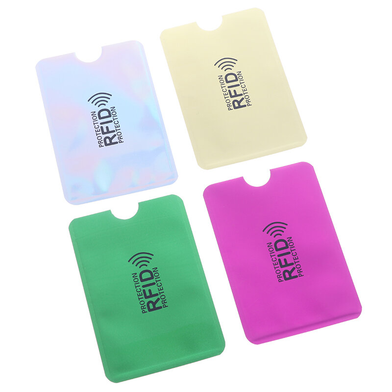10pcs mixed rfid bancar cartões de caixa protetora NFC Anti-theft titular do cartão