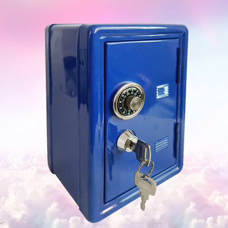 Safes Toys Depository Safes Small Key Lock Safes with Drop Slot Savings Bank for Kids Gift Favor White