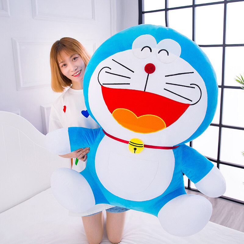 Animado Doraemon Brinquedos de Pelúcia, Bonecas Gatos Bonitos, Almofada de Pelúcia Macia para Bebês Crianças, Presente Anime, de alta qualidade, 23-48cm