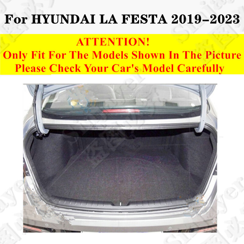 High Side Car Trunk Mat For HYUNDAI LA FESTA 2023 2022 2021 2020 2019 Tail Boot Tray luggage Pad Rear Cargo Liner Carpet Cover