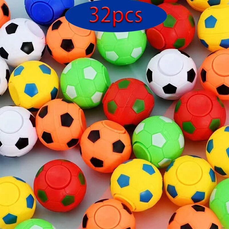 32 szt. Mini obrotowe Fidget spinnery piłka do piłki nożnej zabawki dla dzieci na imprezę piłkarską przysługują zabawki obniżające ciśnienie
