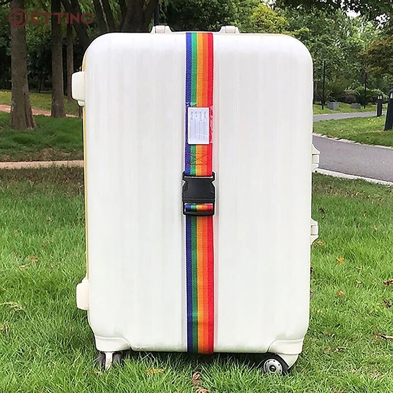 1 pc1.8m cinghia per bagagli regolabile cintura incrociata imballaggio valigia da viaggio cinturino con fibbia in Nylon cinture per bagagli accessori per borse da campeggio