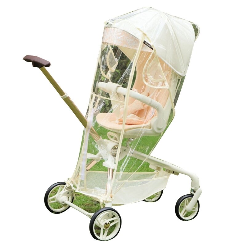Universal Baby Stroller Rain Cover, Proteções Windproof Transparente, Weather Shield, Pushchair Cover, Stroller Acessórios