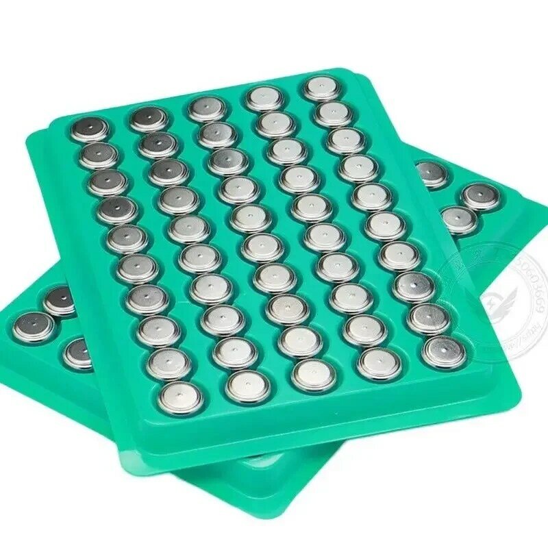 Batería de botón de Zinc y manganeso para reloj, 25-100 piezas, 1,55 V, LR44, AG13, LR1154, 357, SR44, RW82, SR1154, SP76, A76, juguetes y productos electrónicos