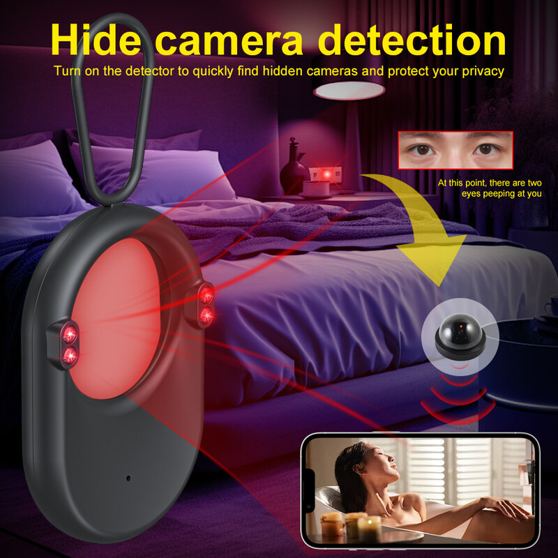 Cámara de vigilancia pequeña, instrumento de detección, inspección, Hotel, escaneo, detección infrarroja inalámbrica