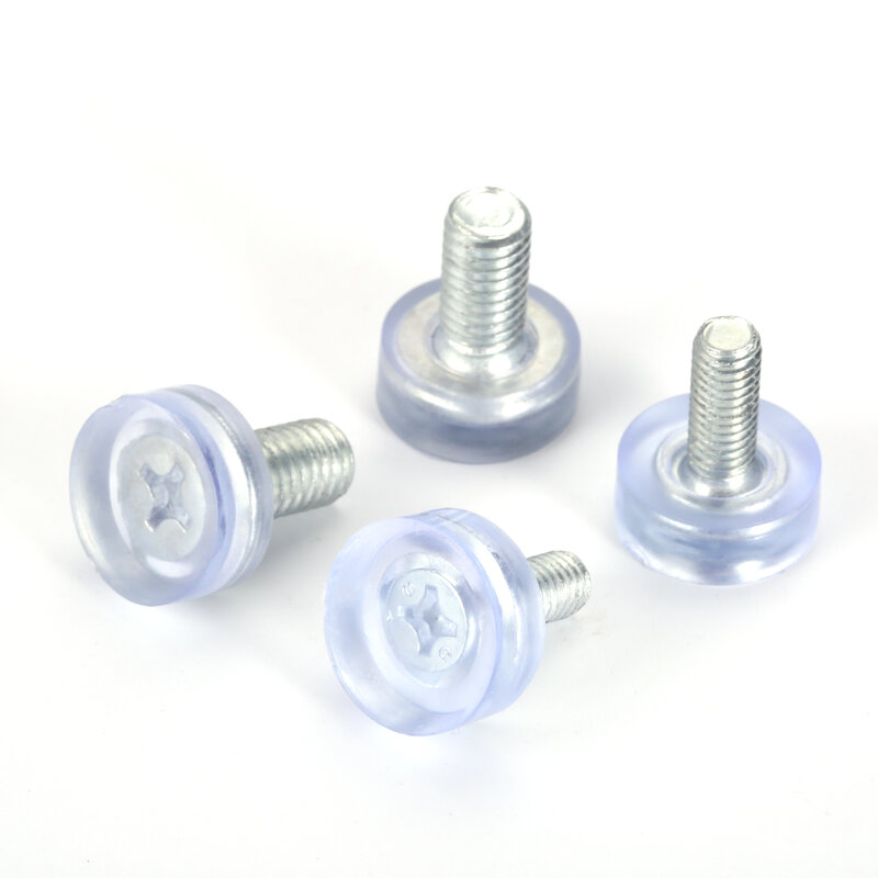 10pcs Adjustable Furniture Feet Clear Pad Screw M6/M8*18mm Leveling Table Height Balance Chair Leg Sofa Support Protect Floor