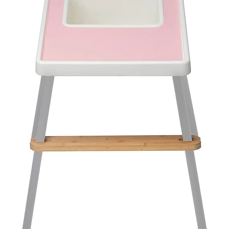 Chaise haute pour bébé avec repose-pieds, siège en bois de bambou naturel, aide-pied non ald, chaise haute stable, accessoires pour enfants, trucs pour bébés