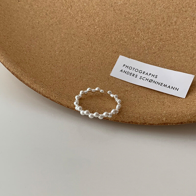 BF CLUB anello in argento Sterling 925 per gioielli da donna dito stretto aperto anello Vintage fatto a mano allergia per il regalo di compleanno della festa