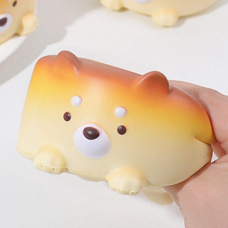Brinquedo Squishy Cartoon Puppy Cake Popping Squishy Stress Relief Toy para crianças meninos
