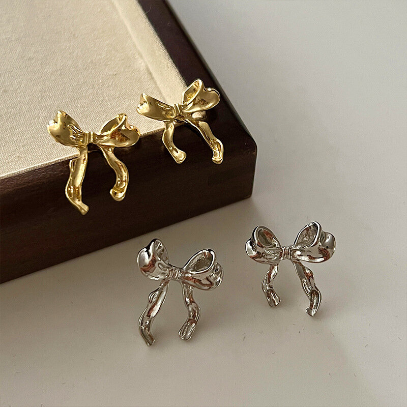 Progetta orecchini con nodo a fiocco in stile dolce e fresco da donna semplici ed eleganti regali di gioielli Dropshipping