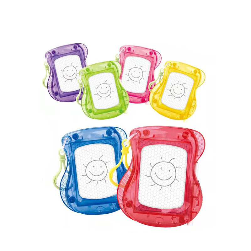 Mini tableros de dibujo magnéticos coloridos para niños y niñas, Clip de llavero de mochila, Bloc de escritura de bocetos de garabatos borrable, nuevo