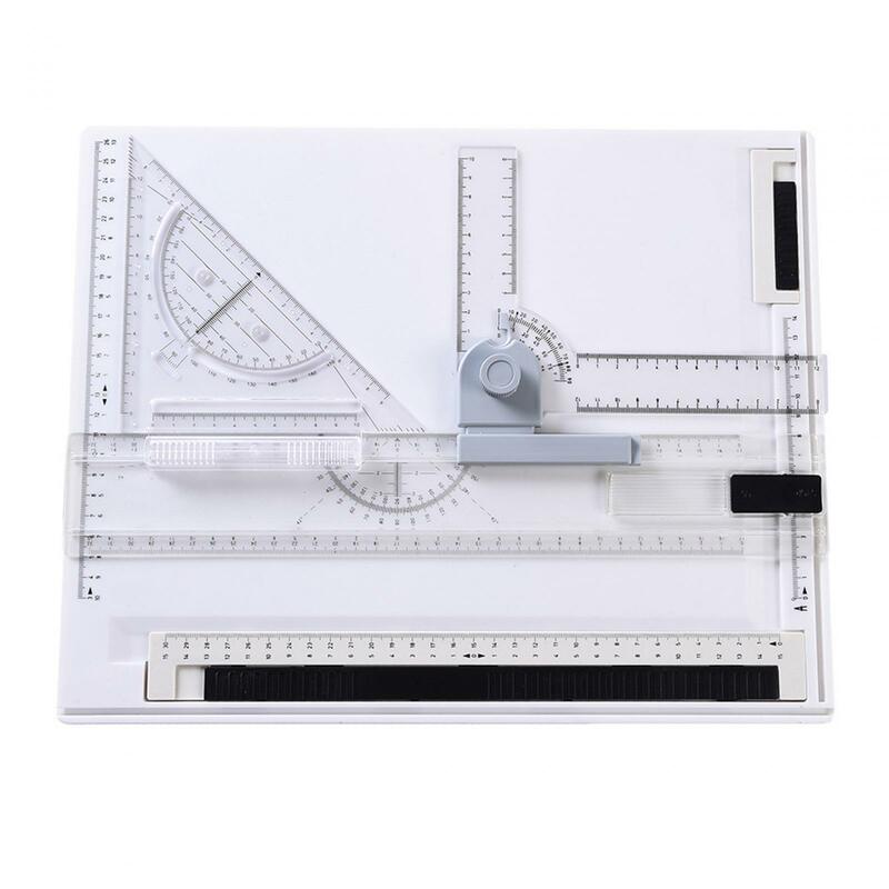 Tablero de dibujo de mesa de dibujo A4, juego de herramientas de dibujo, tablero de boceto arquitectónico gráfico con regla clara, movimiento paralelo
