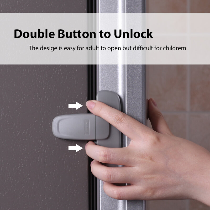 2 Buah Kunci Pengaman Kulkas Rumah Kunci Pintu Kulkas Kulkas Lemari Es Anak Balita Kunci Kabinet Keselamatan Bayi Kunci Anak