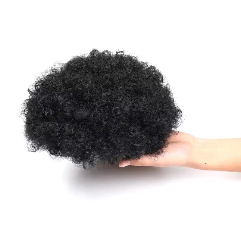 New Drawstring Hair Bun Ponytail Extension 8inch 50g Synthetic Afro Kinky Curly Puff Messy Chignons Ponytail for Women Wig Braid