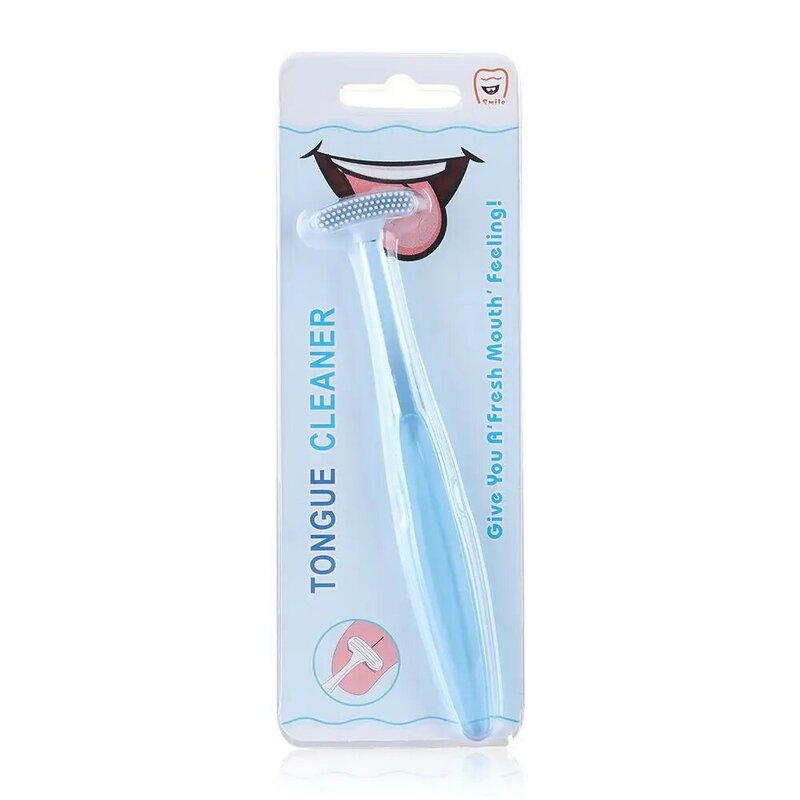 Silicone Useful Double sided Health Care Tool Bad Breath Cleaner Brush Oral Clean Tongue Scraper  Dental Care