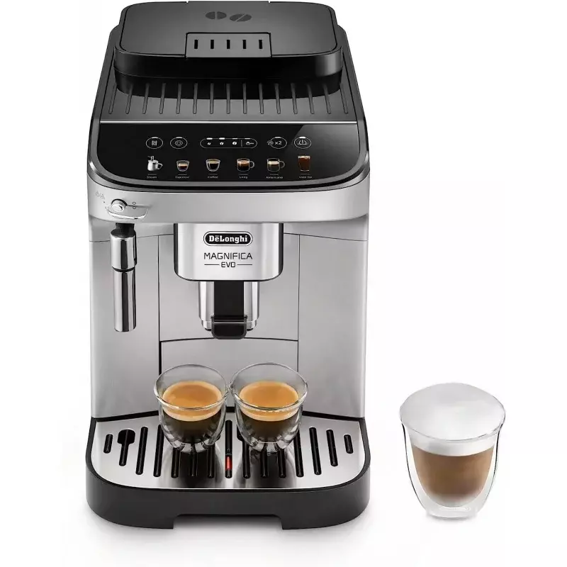 De'Longhi Magnifica Evo, Fully Automatic Machine Bean to Cup Espresso Cappuccino and Iced Coffee Maker, Colored Touch Display, B