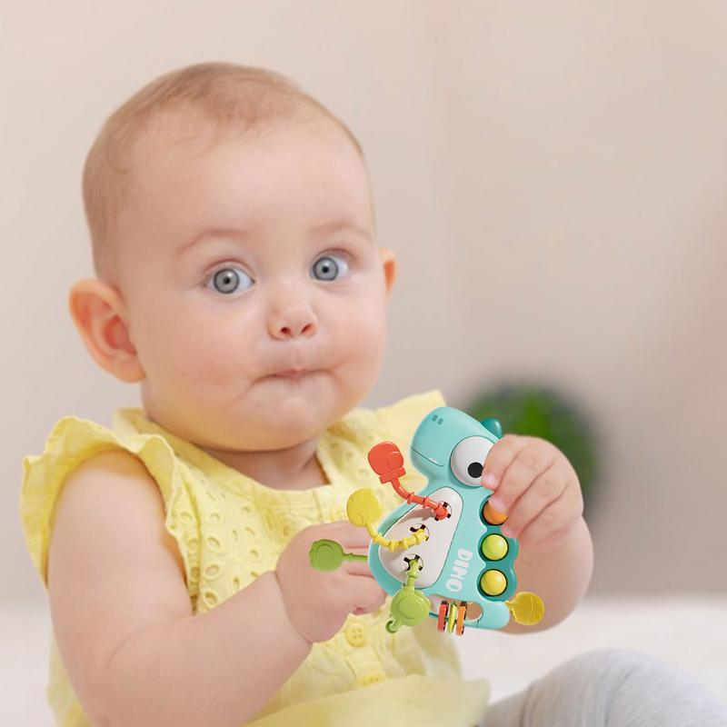 Juguete sensorial Montessori para niños y niñas, juguete de habilidad de cuerda de tracción para recién nacidos, juguetes de dentición para niños pequeños, habilidades motoras educativas