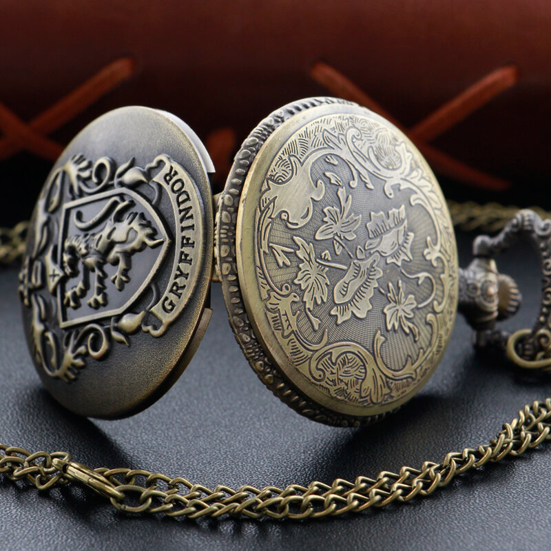 Reloj de bolsillo de cuarzo con temática novedosa, accesorio con colgante de collar de caballero clásico, antiguo, Steampunk, mágico, película Ip grande, regalo, Xh3018