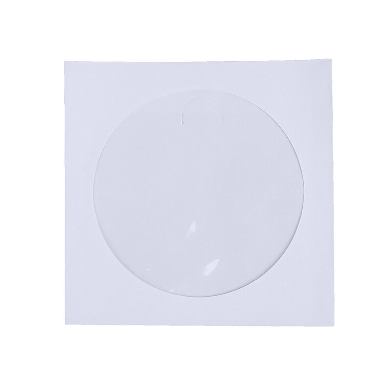 Sobres de almacenamiento con ventana transparente, bolsa de papel plegable blanca, 10/50 piezas, 12,5 CM, CD, DVD, discos