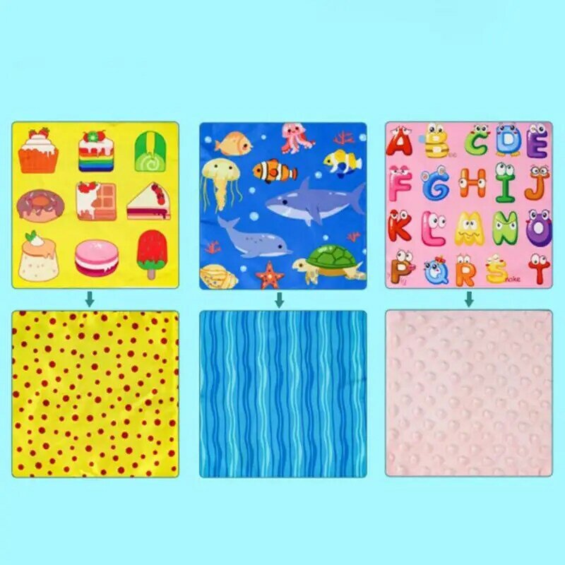 Caja de pañuelos de animales de dibujos animados sensoriales para recién nacidos, juguete de reconocimiento de Color, juguete de aprendizaje preescolar para viajes, hogar y Camping