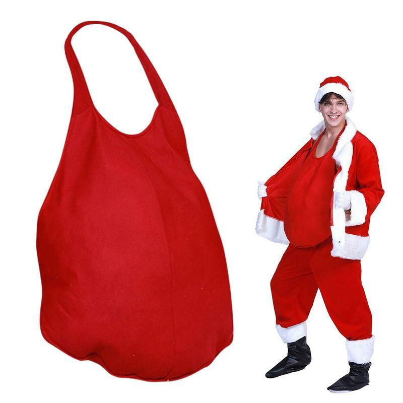 Barriga de Papai Noel acolchoada falsa barriga de Papai Noel recheada, acessório de vestir, suprimentos para festa de Natal