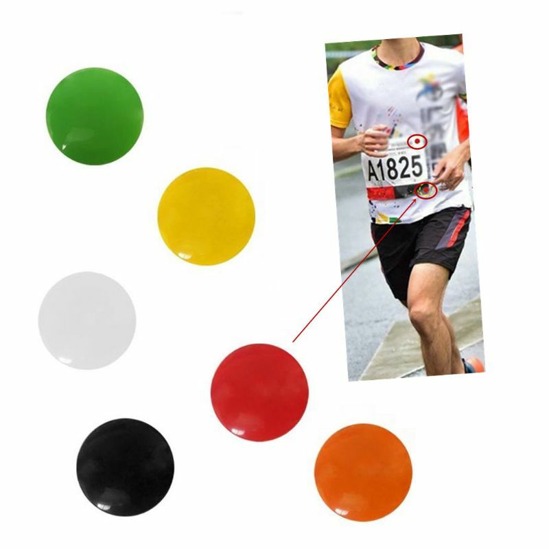 4 pezzi numero di gara maratona porta pettorali magnetici da corsa clip fisse numero cintura fibbia in tessuto triathlon corsa