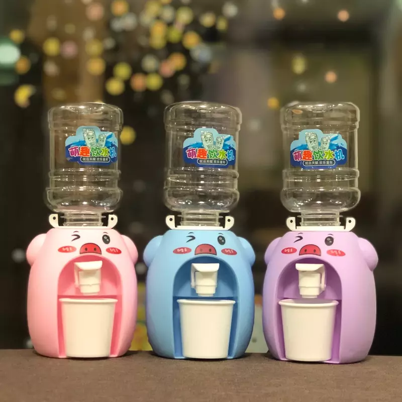 Mini bonito dispensador de água do bebê brinquedo refrigerador de água potável lifelike bonito crianças cosplsy adereços decoração para casa ornamento