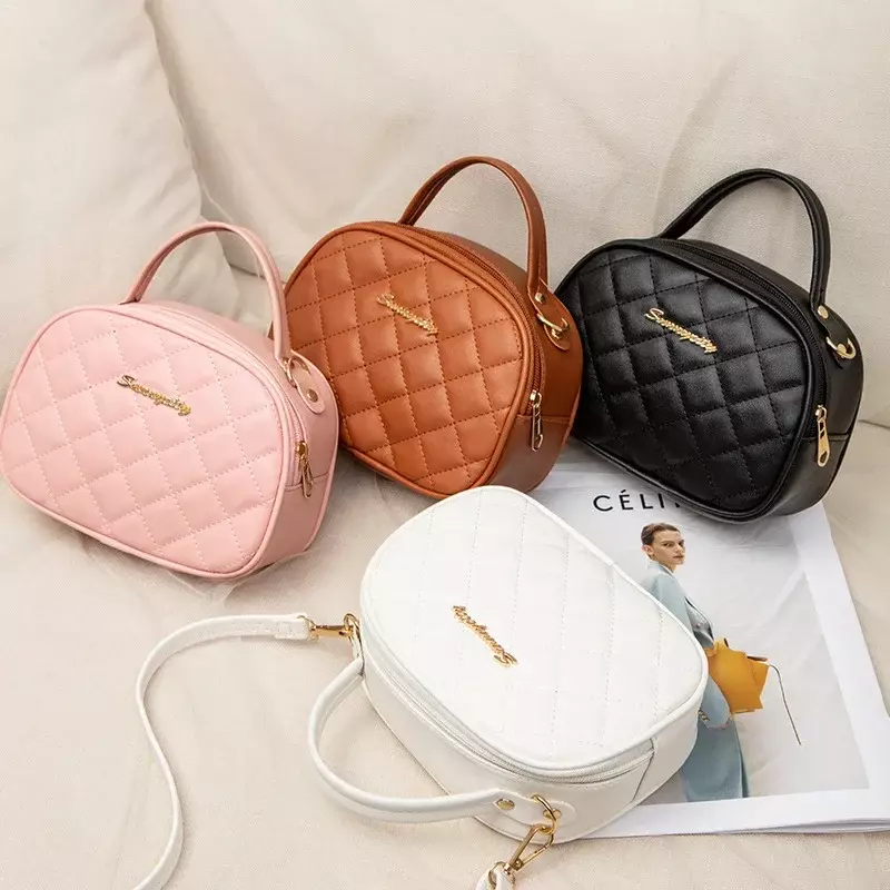 Bolsa de losango bordada simples, ombro Messenger Handbag, moda elegante, novo, BBA178 2023